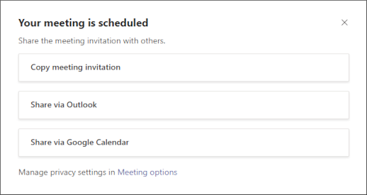 Bildschirm für Ihr Meeting ist geplant