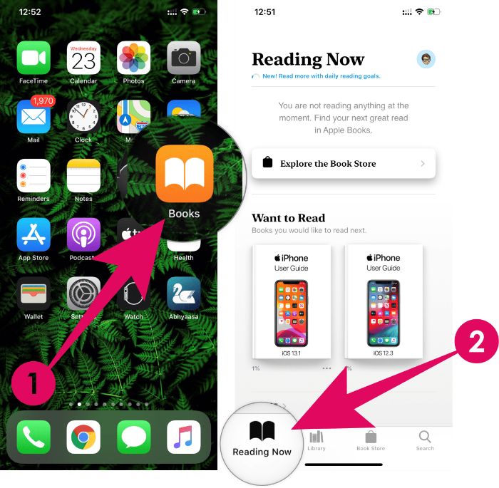 Отворете приложението Apple Books