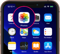 사진 앱 아이콘 iPhone 열기
