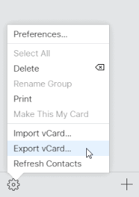 vCard-iPhone-Kontakte exportieren iCloud
