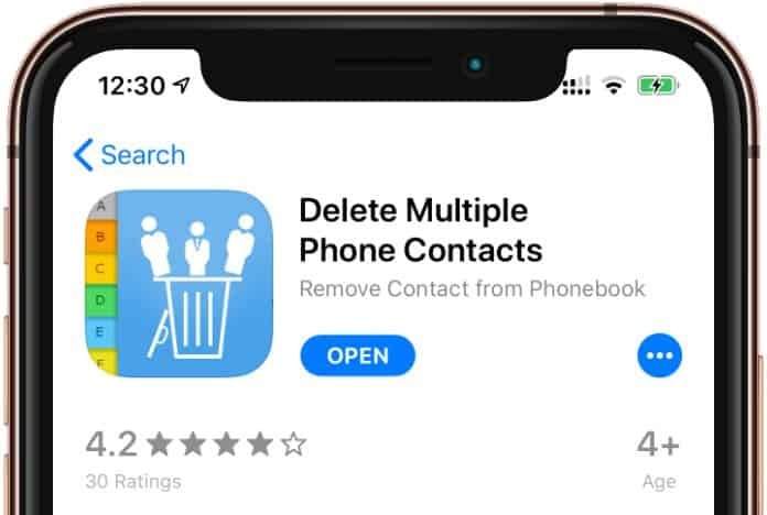 Изтриване на няколко контакта Отворете App Store