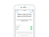 Ponechajte si kópiu svojich údajov z iCloud iPhone Odhláste sa z Apple ID