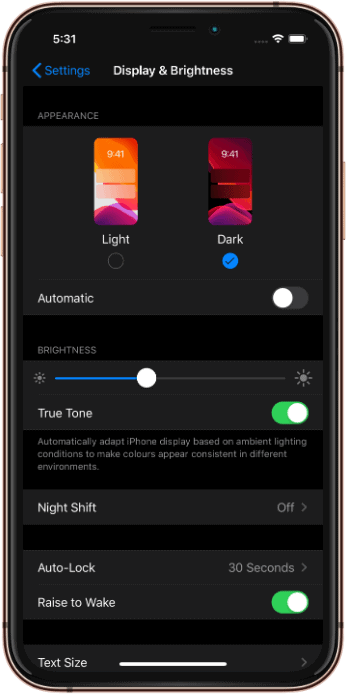 Odaberite Dark Mode iOS 13