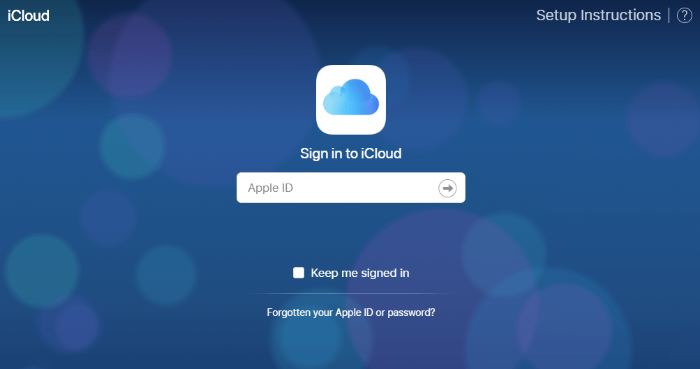 iCloud Log masuk Apple ID