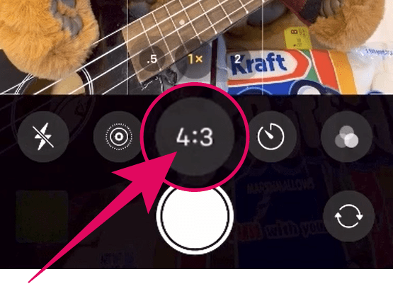 Ändern Sie das Seitenverhältnis in der Kamera-App auf dem iPhone 11