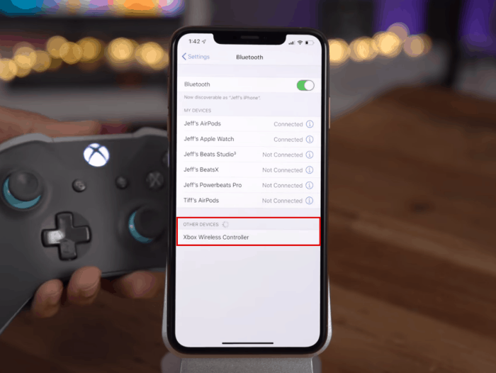 Xbox Wireless Controller iPhone Bluetooth-Einstellungen iOS 13