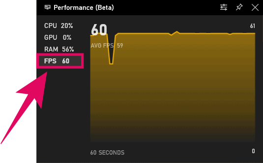 FPS in Windows 10 Game Bar Performance Overlay anzeigen