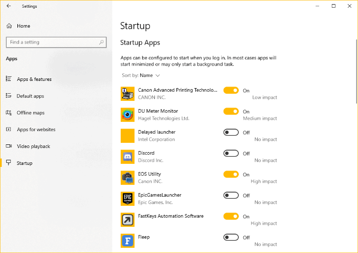 Windows 10 Startup-Apps