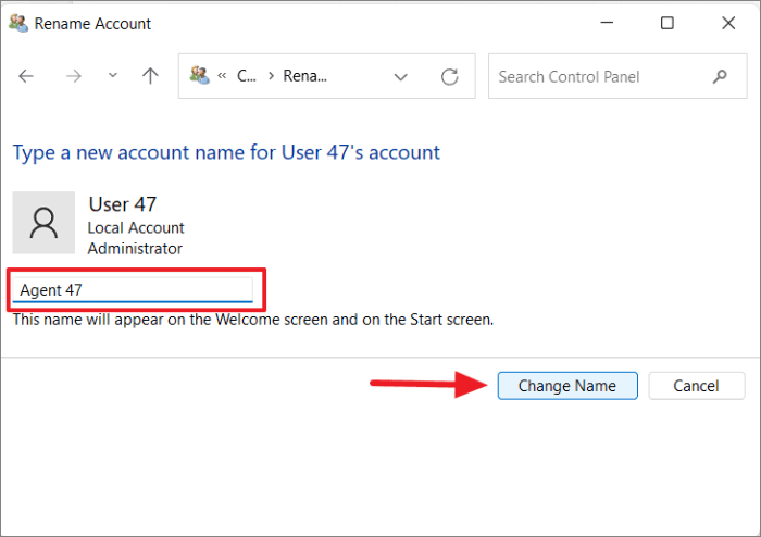 Как изменить имя в виндовс 11 при входе в систему. Change username in Windows 11. Renamed user