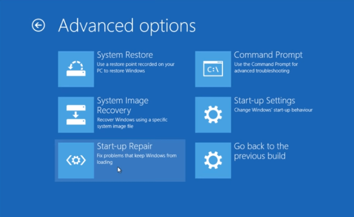 Windows 10 Başlangıç ​​Onarımı