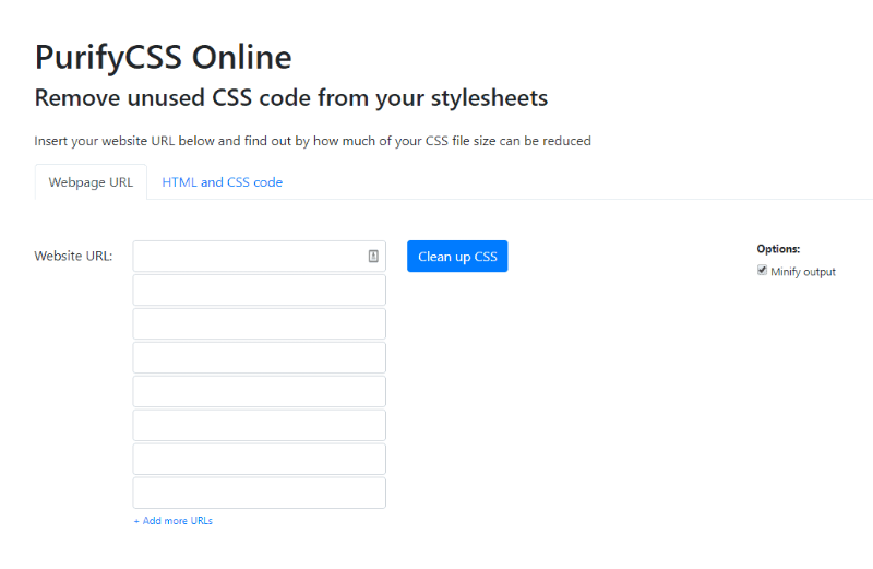 Remove-unused-CSS-PurifyCSS-Online-tool